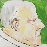 * Philip SUTTON (b.1928), Oil on canvas, Portrait of 'Mr Allen', Inscribed to verso, Signed &