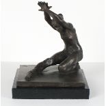 Roger DEAN (b.1937), A bronze sculpture of a ballet dancer, Signed RD, dated 1996 & numbered 5/7,