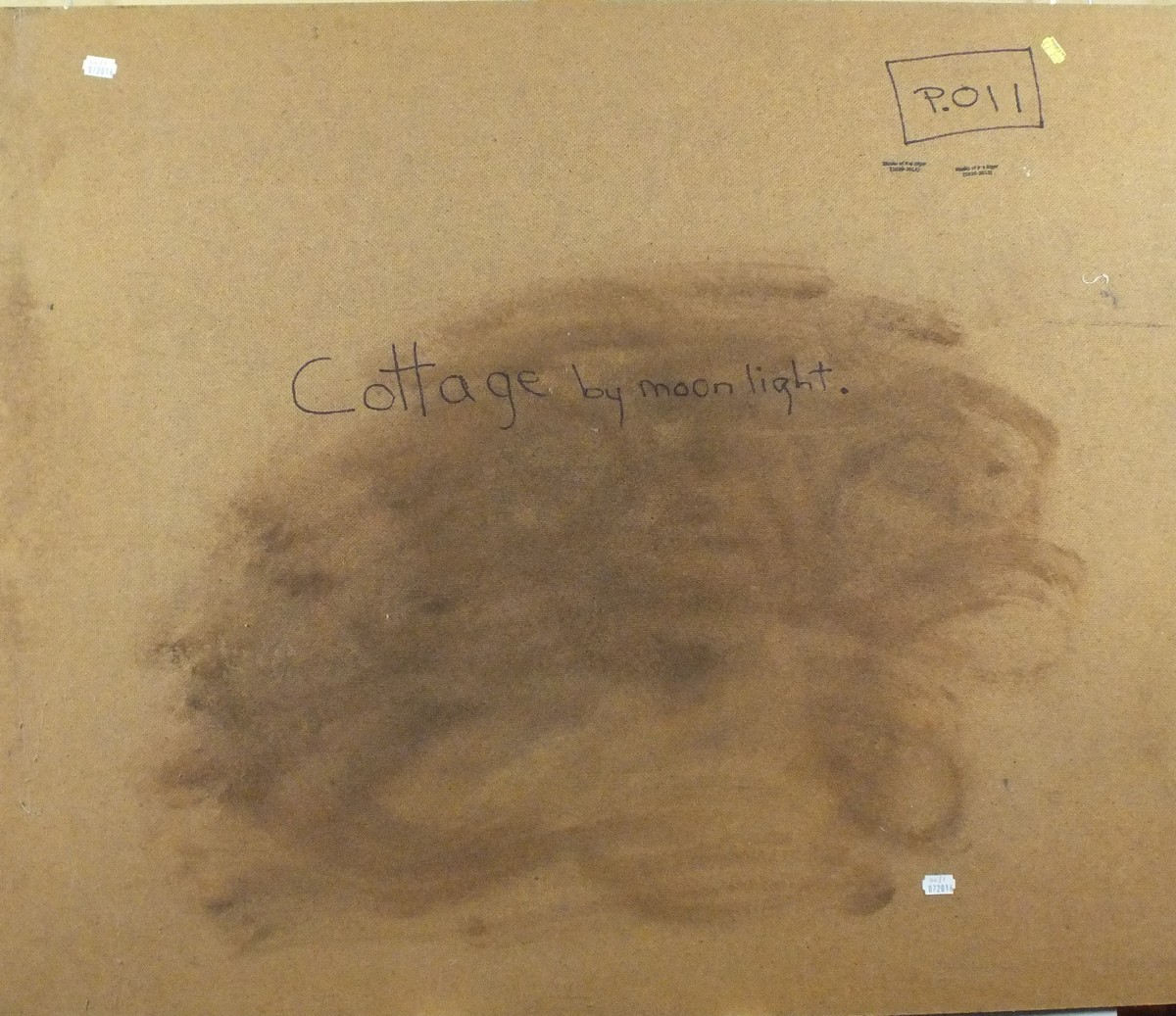 Pat ALGAR (1939-2013), Oil on board, 'Cottage by Moonlight', Bears artist's studio stamp, - Image 2 of 2