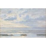 Will E. OSBORN (Exhibited 1886-1902), Oil on panel, A gentle swell St Ives Bay, Signed, 7" x 11" (