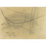 * John WELLS (1907-2000), Pencil drawing, Untitled abstract, Inscribed 81/10D, Signed & dated