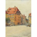 * Wilfred W. BALL (1853-1917), Watercolour, 'Durer's House Nuremburg July (18)91, Inscribed, Dated