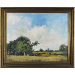 * John AMBROSE (1931-2010), Oil on canvas, 'Shropshire' landscape, Inscribed on label to verso,