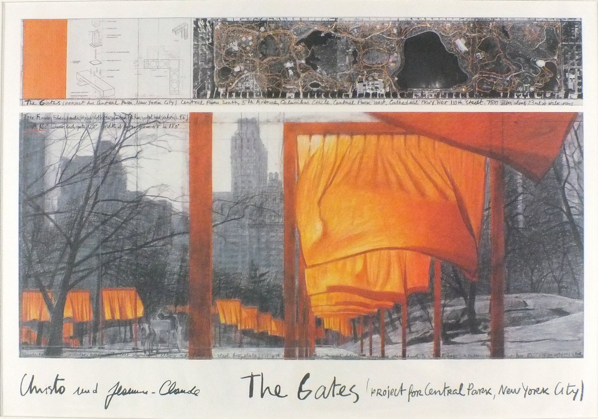 CHRISTO & JEANNE-CLAUDE (b.1935), Lithograph in colour, The Gates Project of Central Park,