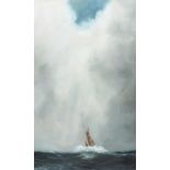 * Anthony AMOS (1950-2010), Oil on board, 'A Sudden Squall', Inscribed on label to verso, Signed,