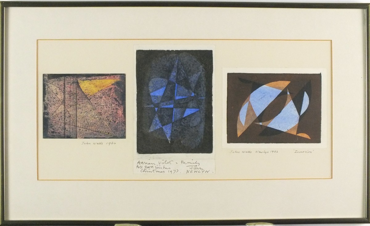 * John WELLS (1907-2000), Three works, Untitled etching / line engraving, signed & dated 1964; - Image 2 of 2