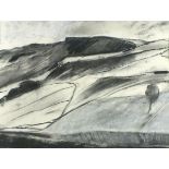 Jim WHITLOCK (b.1944), Charcoal drawing, Yorkshire Landscape, Signed & dated 2004, 17.5" x 23" (44.