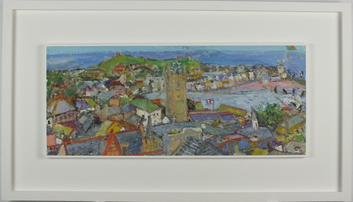 * Linda WEIR (b.1949), Oil on board, 'Little Town St Ives', Signed with initials & dated (20)16, - Image 2 of 3