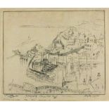 Richard Hayley LEVER (1876-1958), Etching on copper, 'Mevagissey', Numbered 1 & inscribed 1st State,