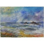 Paul HOARE (B.1952), Watercolour / mixed media, Priest's Cove St Just, Signed, 9.5" x 13.5" (24.