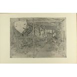 * Robert Borlase SMART (1881-1947), Etching & dry point, 'Boat Building', Inscribed on backing