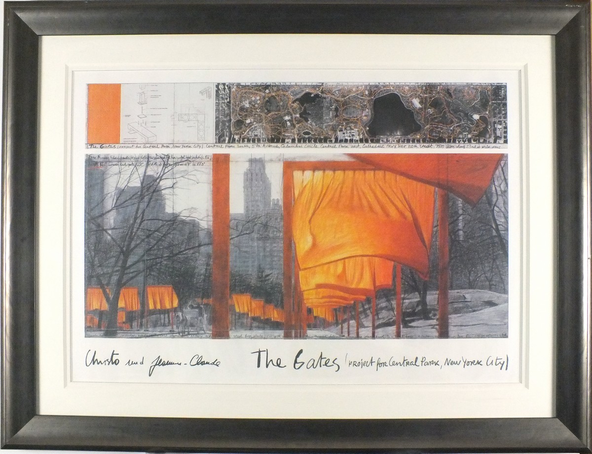 CHRISTO & JEANNE-CLAUDE (b.1935), Lithograph in colour, The Gates Project of Central Park, - Image 2 of 2