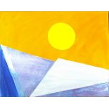 Chris BILLINGTON (b.1955), Acrylic on canvas, Winter Sun on Turner Contemporary, Inscribed, signed &