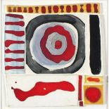 * Linda STYLES (b.1954), Ceramic tile collage, 'Target', Inscribed to verso, Signed & dated (20)