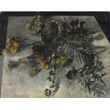 Pat ALGAR (1937-2013), Oil on board, Autumn Foliage, Bears studio stamp, Unframed, 23.5" x 30" (59.