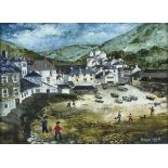 * Brenda KING (1934-2011), Oil on board, 'The Platt Port Isaac', Inscribed to verso, Signed &