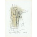 * Alexander MACKENZIE (1923-2002), Soft pencil / drawing, 'Rocks at Porthgwarra', Inscribed,