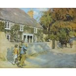 After Alexander Stanhope A. FORBES (1857-1947), Colour print, 'An Old Cornish Manor', Circa 1940,