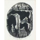 * Sarah Van NIEKERK (b.1934), Limited edition woodcut, 'Gloucester Cows', Inscribed to verso, Signed