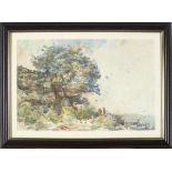 * George BUTLER (1904-1999), Watercolour, 'Birch over quarry', Inscribed, Signed & dated (19)64, 6.