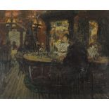 Pat ALGAR (1937-2013), Oil on board, 'The Bar of the Prince of Wales', Signed P.M. Carr to verso,