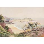 * Edgar James MAYBERY (1887-1966), Watercolour with body colour, St Ives from Porthminster Point,