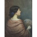 William Kay BLACKLOCK (1872-1934), Watercolour, An elegant lady wearing a pashmina & carrying a