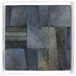 Colin BIRCHALL (1948-2014), Acrylic / collage on wooden panel, Untitled abstract - stone wall,