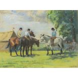 * Charles Walter SIMPSON (1885-1971), Pastel, 'Pony Club', Signed & dated (19)36, 9" x 12" (23cm x