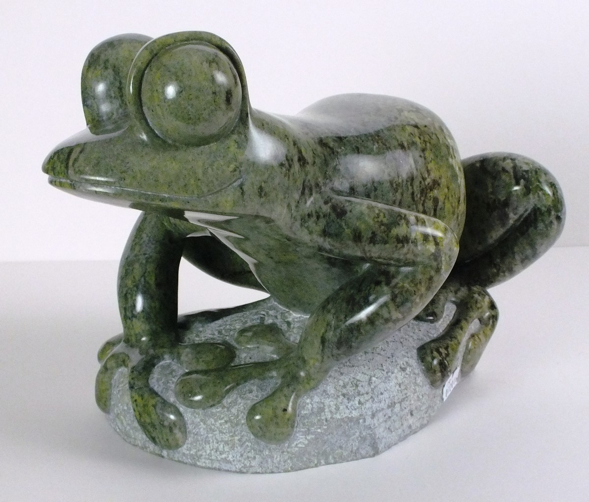 Lawrence MURLEY (b.1962), A sculpture in green Connemara Marble of a Frog, Numbered CCXVIII,