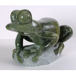 Lawrence MURLEY (b.1962), A sculpture in green Connemara Marble of a Frog, Numbered CCXVIII,