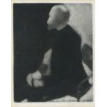* F. Jane HARRIS (b. 1944), (Married name O'MALLEY), Black & white etching, 'Old Irish Air' '