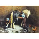 * David SHEPHERD (b.1931), Limited edition coloured print, 'Shampoo Time', Signed in pencil &