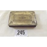 Unusual book shaped snuff box with engraved spine and sides gilt interior 3” wide 65g