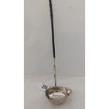 George III toddy ladle with whale bone handle by W Walsh of Exeter. Circa 1810