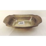 Sterling silver boat shaped sweet dish 6” long 90g