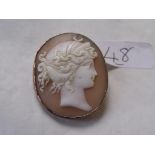 An antique gold mounted cameo