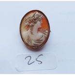 A smaller example of a cameo of a lady
