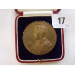 Coronation medal 1911 bronze in original box