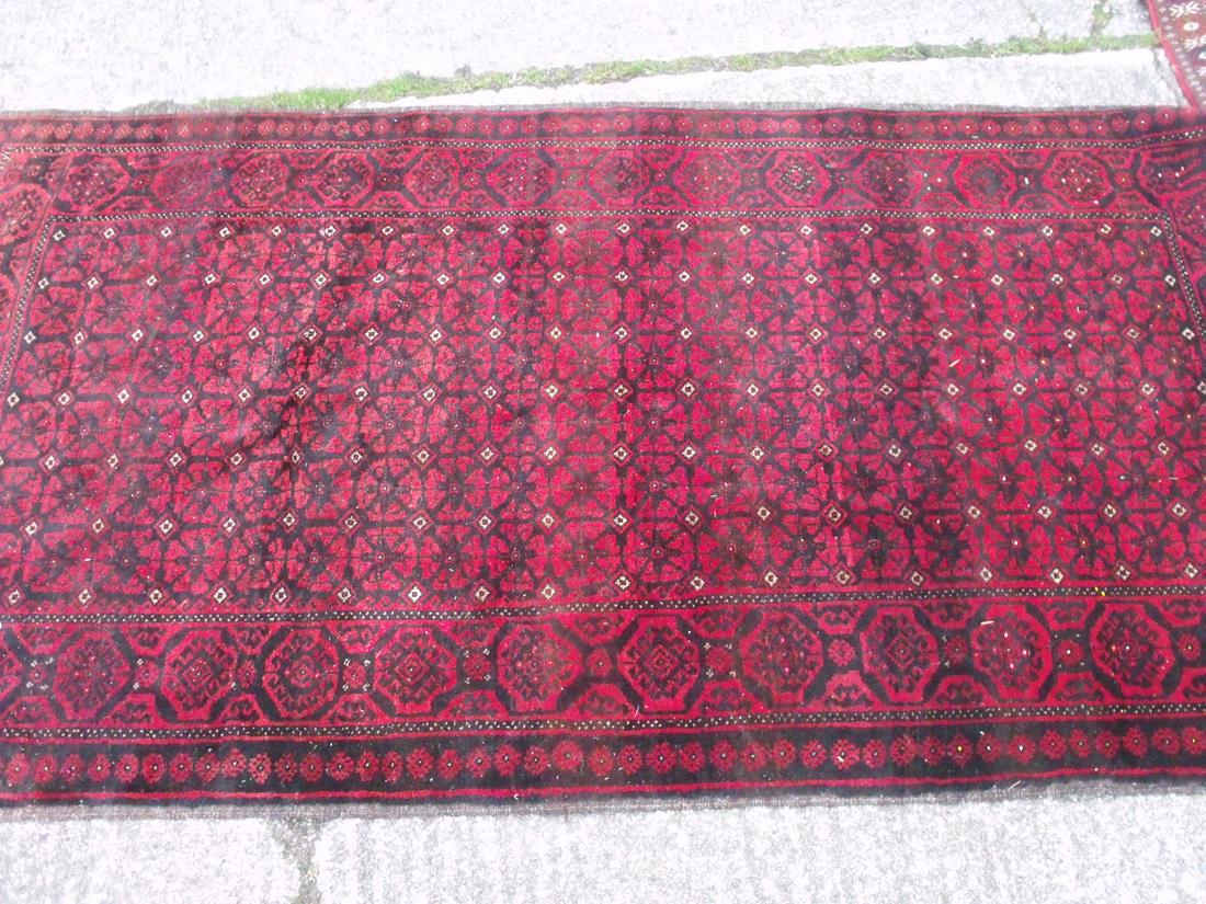 An unusual Belouche rug 7' x 3'8”