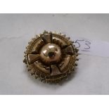 Victorian memorial target brooch 7g