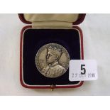 A boxed Edward VIII silver investiture medal