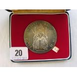 Silver Jubilee medal. Large silver medal in Royal Mint box