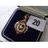 A 9ct and enamel High Wycombe Football Challenge Cup Fob 1933/4