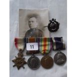 WWI Medal Group PO 16709 PTE EG Bone Royal Marine Light Infantry with Photo