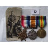 WWI Medal Group 34879 CPL J Stephenson RA with Photo