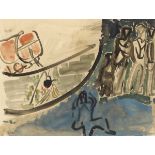 Nano Reid (1900-1981) TRAVELLER'S CAMP watercolour signed lower left 10½ x 14in. (26.67 x 35.56cm)