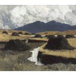 Paul Henry RHA (1876-1958) A KERRY BOG, 1934-1935 oil on canvas signed lower left; titled on label