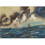 Markey Robinson (1918-1999) SHIPS AT SEA watercolour signed lower left 20½ x 29in. (52.07 x 73.66cm)