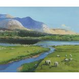 Cecil Maguire RHA RUA (b.1930) EARLY LIGHT, INAGH VALLEY, CONNEMARA, 2001 oil on board signed and